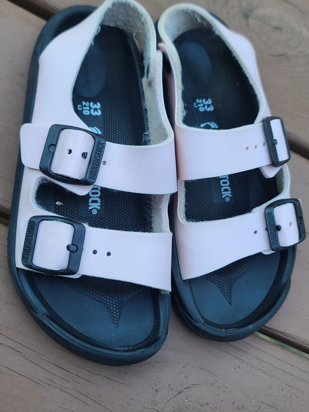 Birkenstock Kids Pink Two-Strap Sandals
